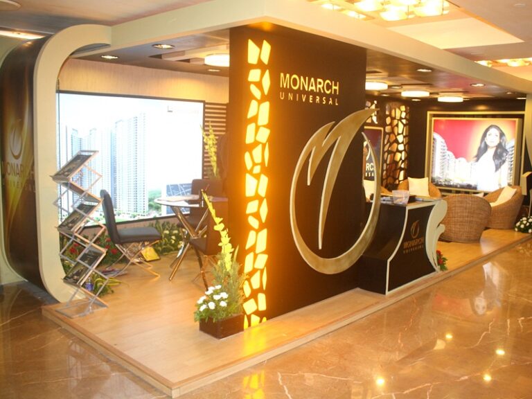 MONARCH UNIVERSAL Luxury Exhibition stand design by WoodpeckersGlobal