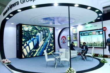 Exhibition booth designed by WoodpeckersGlobal