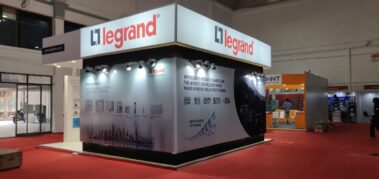 small exhibition booth for legrand by woodpeckersglobal