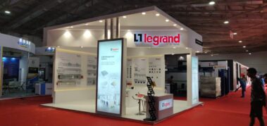 small exhibition booth for legrand by woodpeckersglobal