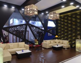 Creative interior of RK marble exhibition stand