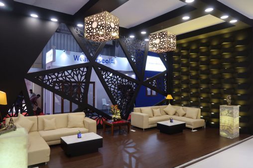Creative interior of RK marble exhibition stand