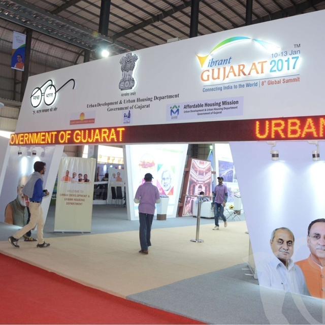 pavilion stand build for Government of India Vibrant Gujarat 2017
