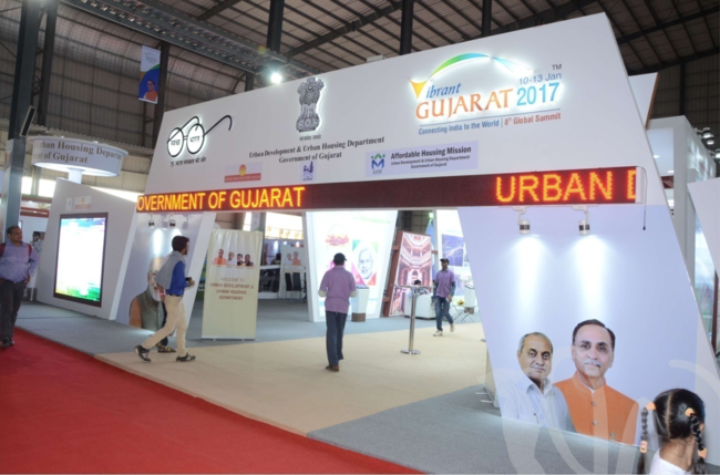 pavilion stand build for Government of India Vibrant Gujarat 2017