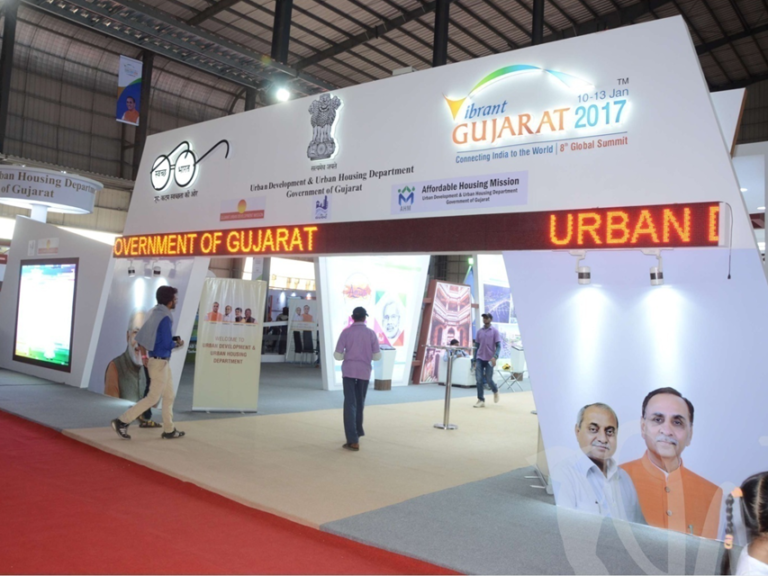 Government pavilion stand build for Government of India Vibrant Gujarat 2017