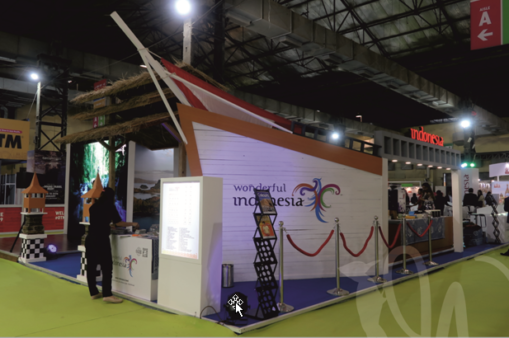 Exhibition stand design in Indonesia for Government of Indonesia by WoodpeckersGlobal
