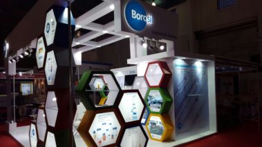 small creative exhibition stall for borosil by woodpeckersglobal