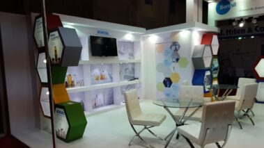 small creative exhibition stall for borosil by woodpeckersglobal