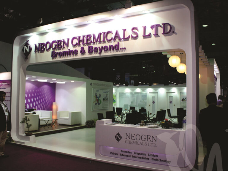 Neogen Chemicals 3 side open exhibition stand design