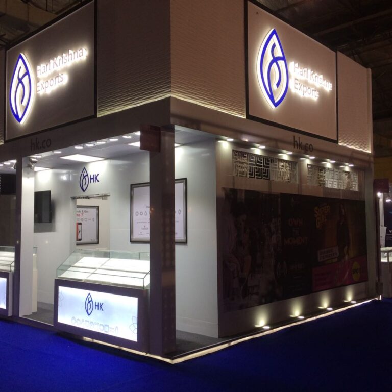 jewellery exhibition stall design, jewelry stall design, IIJS stall design