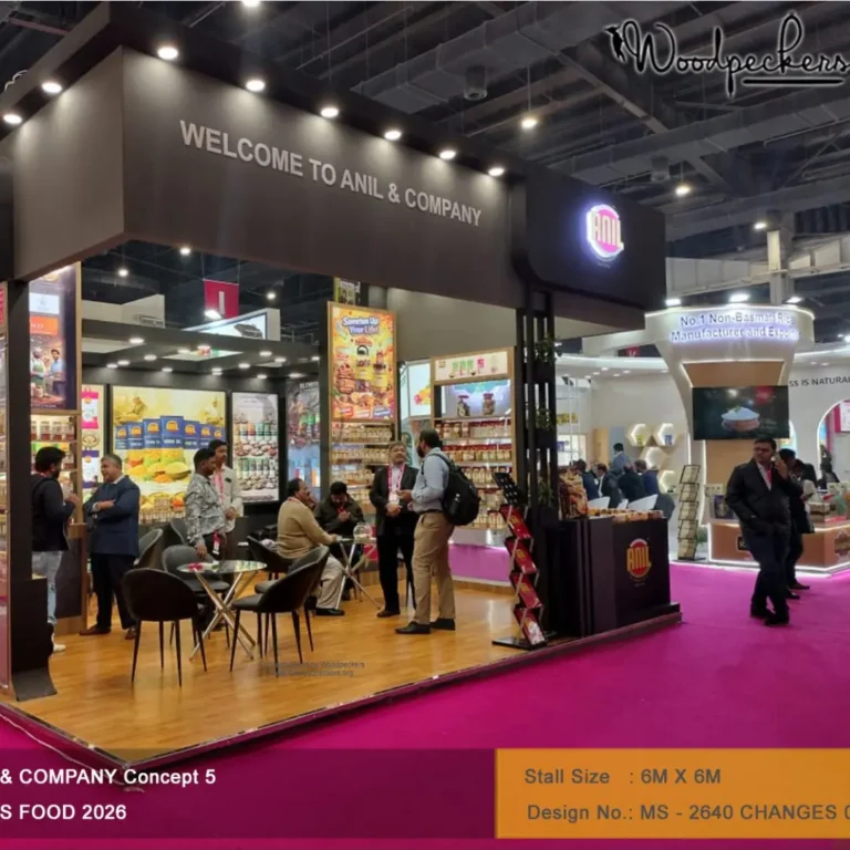 Creative exhibition stall decoration ideas with modern lighting, branding, and 3D exhibition stand design to make your brand unmissable in 2026