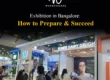 Custom exhibition stall built by Woodpeckers for IFF at a Bangalore trade show, showcasing lit signage, dairy sample tasting counters, and active visitor traffic.